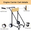NAYSAYE Boat Motor Dolly Steel Frame Carrier Cart Stand with Wheels for Garage and Marine Storage, Black, 28.9"*42.5"*42" - 2 of 4