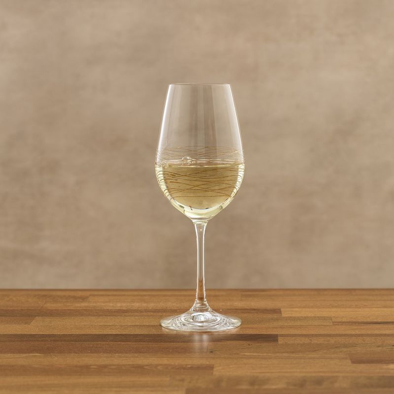 JoyJolt Golden Royale Crystal Red Wine Glasses - 17 oz - Set of 2 European Crystal Wine Glasses, 4 of 7