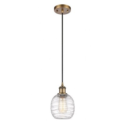 Belfast - 1 Light Cord Hung Mini Pendant In Industrial Style-9 Inches Tall and 6 Inches Wide