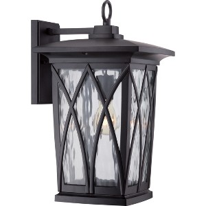 Grover 1-Light Mystic Black Outdoor Wall Lantern - 1 of 4