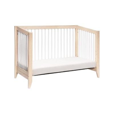 Washed Natural and White Pine 4-in-1 Convertible Crib