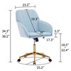 Kumasinova Velvet Height Adjustable Office Chairs Swivel Recliner Chair,Ergonomics 3-in-1 Office Chair&Accent Chair&Vanity Chair for Home&Office - 3 of 4