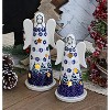 Blue Rose Polish Pottery L3000 Maf Angel Set - 2 of 2