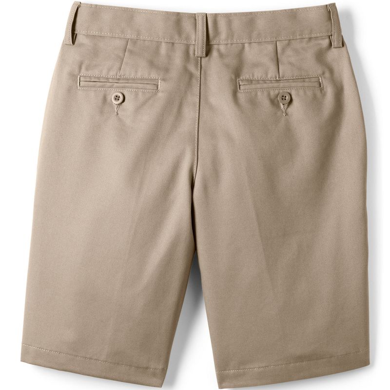 Lands' End School Uniform Kids Cotton Plain Front Chino Shorts, 2 of 4