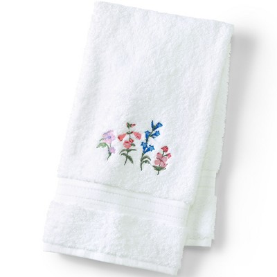 Lands' End Cotton Embroidered Hand Towel