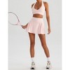 Women's High Waist Tennis Skort Quick-Dry Running Workout Shorts - 3 of 4