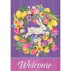 Briarwood Lane Bunny Wreath Easter Garden Flag Welcome Tulips Flo - image 3 of 4