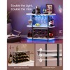 VASAGLE Bar Cabinets for Home, LED Coffee Bar with Power Outlets, Home Mini Bar for Liquor, Freestanding Wine Rack with Glass Holder - 3 of 4