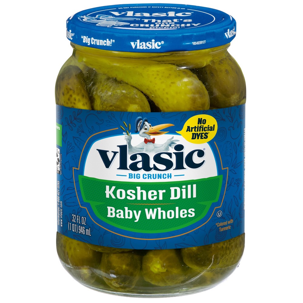 UPC 054100001504 product image for Vlasic Baby Whole Kosher Dill Pickles - 32 fl oz | upcitemdb.com