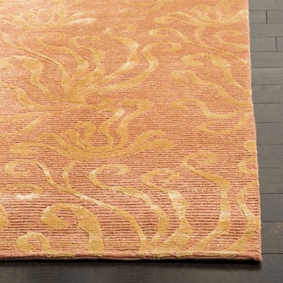 Corraline Elegance Hand-Knotted Wool and Silk 9' x 12' Area Rug