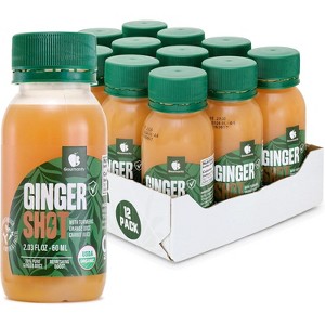 Gourmanity Organic Ginger Shots with Turmeric, Orange & Carrot Juice – No Additives, 12-Pack (2.03 fl oz Each) - 1 of 4