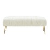 TOV Furniture Jessica Velvet Bench by Inspire Me! Home Decor in Cream - 3 of 4