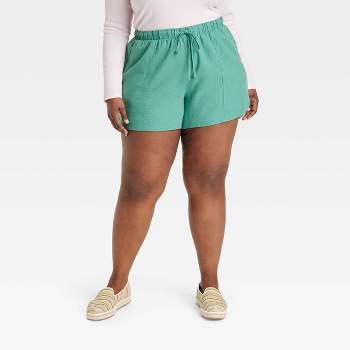 WAJCSHFS Shorts for Women Elastic Waist Athletic Shorts High Waist Shorts  with Pockets Wide Leg Plus Size Shorts : : Clothing, Shoes &  Accessories