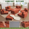 L-Shaped Sectional Sofa, Corner Couch Floor Sleeper, 6 Pillows, DIY Modular - 4 of 4