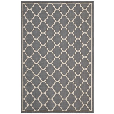 Modway Avena Moroccan Quatrefoil Trellis 9x12 Indoor and Outdoor Area Rug