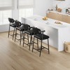 Furniture Set of 2/4, Vintage PU Leather Counter Height Barstool with Back, 25.59" H Seat Height Stools, Upholstered Bar Chairs for Kitchen lsland - 4 of 4