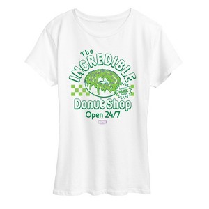 Women's - Marvel - Hulk Incredible Donut Shop Short Sleeve Graphic T-Shirt - 1 of 4