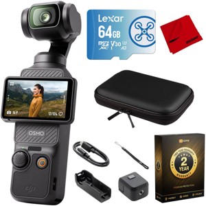 DJI Osmo Pocket 3 4K 120fps Handheld 3-Axis Gimbal Stabilizer with 64GB Case Bundle - 1 of 4