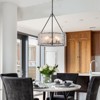 LLHZSY 20 1/2" Cloud Glass Ceiling Chandelier 5-Light Modern Fixture for Dining Living Room Entryway-Black - 2 of 4
