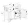Sevobal Utility Storage Cabinets, Freestanding Storage Cabinet with Open Shelves and Doors for Living Room Kitchen, White, 39.96"*15.75"*34.25" - 4 of 4