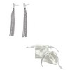 Adornia Rhodium Plated Chain and Stone Drop Earrings - 3 of 4