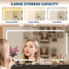 Makeup Vanity Table Set, Modern Vanity Desk Dressing Table with Touch Screen Mirror Lights Power Outlet 10 Drawers Bench Included for Women Girls, - 2 of 4