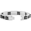 Pompeii3 Men's Steel Brushed Black Two Tone 11.5mm Link Flexible 8.5 " Bracelet - 2 of 3