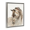 Stupell Industries Gentle Horse Portrait Farm Watercolor Detail Floating Frame Canvas Art - 2 of 4