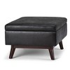 Owen - Coffee Table Storage Ottoman - Distressed Black - 4 of 4