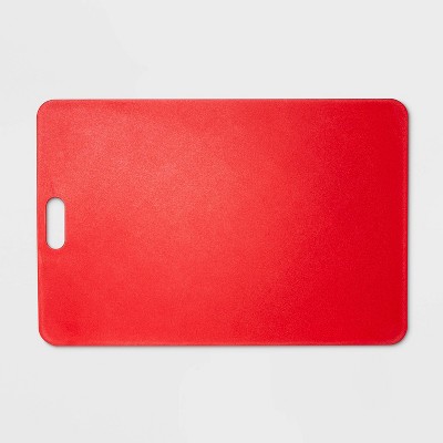 12"x18" Gripper Poly Cutting Board Red - Made By Design™