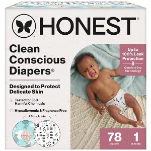 The Honest Company Clean Conscious Disposable Diapers - (Select Size and Pattern) - 1 of 4