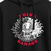 Women's - Disney Villains - Doing Damage Cruella Cropped Graphic Hoodie - 2 of 3