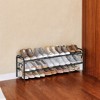 Shoe Rack, 2-Tier Shoe Organizer, Metal Shoe Shelf Storage with 4 Side Hooks, Holds 12 Pairs of Shoes - 2 of 4