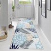 Machine Washable Area Rug for Living Room Modern Boho Floral Printed Indoor Carpet Non Slip Ultra Thin Non Shedding Floor cover - 2 of 4