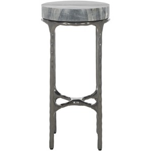 Castiel Hammered Side Table - ACC3718A - Grey Marble - Safavieh - 1 of 4