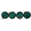 Northlight 4ct Green and Gold Textured Glass Christmas Ball Ornaments 3" (80mm) - 3 of 4