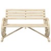 vidaXL Patio Bench 2-Seater Solid Wood Fir - 4 of 4