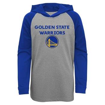 NBA Golden State Warriors Youth Gray Long Sleeve Light Weight Hooded Sweatshirt