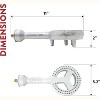 GasOne High Pressure Cast-Iron Burner Head with Brass Fitting Orifice with 0-20 Psi High Pressure Regulator & Hose Complete Kit - 3 of 4