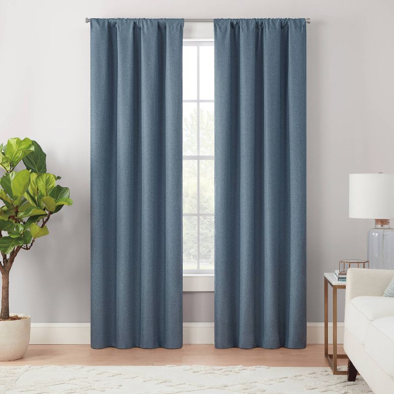 Eclipse Absolute Zero 100% Blackout Cannes Magnitech Rod Pocket Curtain Panel, 1 of 12