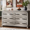 6 Drawer Dresser, Farmhouse Chest of Drawers, Wooden Dresser for Bedroom with Metal Handle, Storage Organizer for Living Room, Entryway - 2 of 4