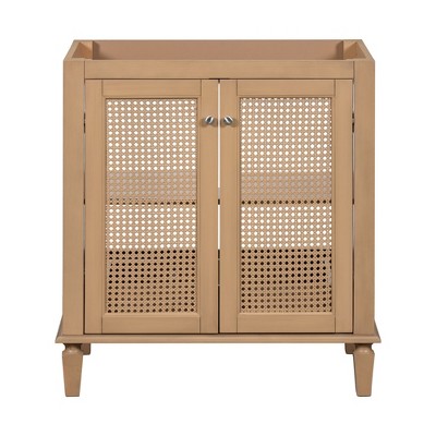 NicBex Bathroom Vanity without Sink/with Sink,Bathroom Sink Vanity with Hidden Drawer and Vintage Handle,30 inch Bathroom Sink Cabinet,Brown