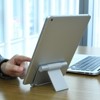 Insten Cell Phone Stand for Desk - Ergonomic Mount & Holder Compatible with Smartphones, iPhone, iPad, Tablet, Nintendo Switch, Silver - image 3 of 4