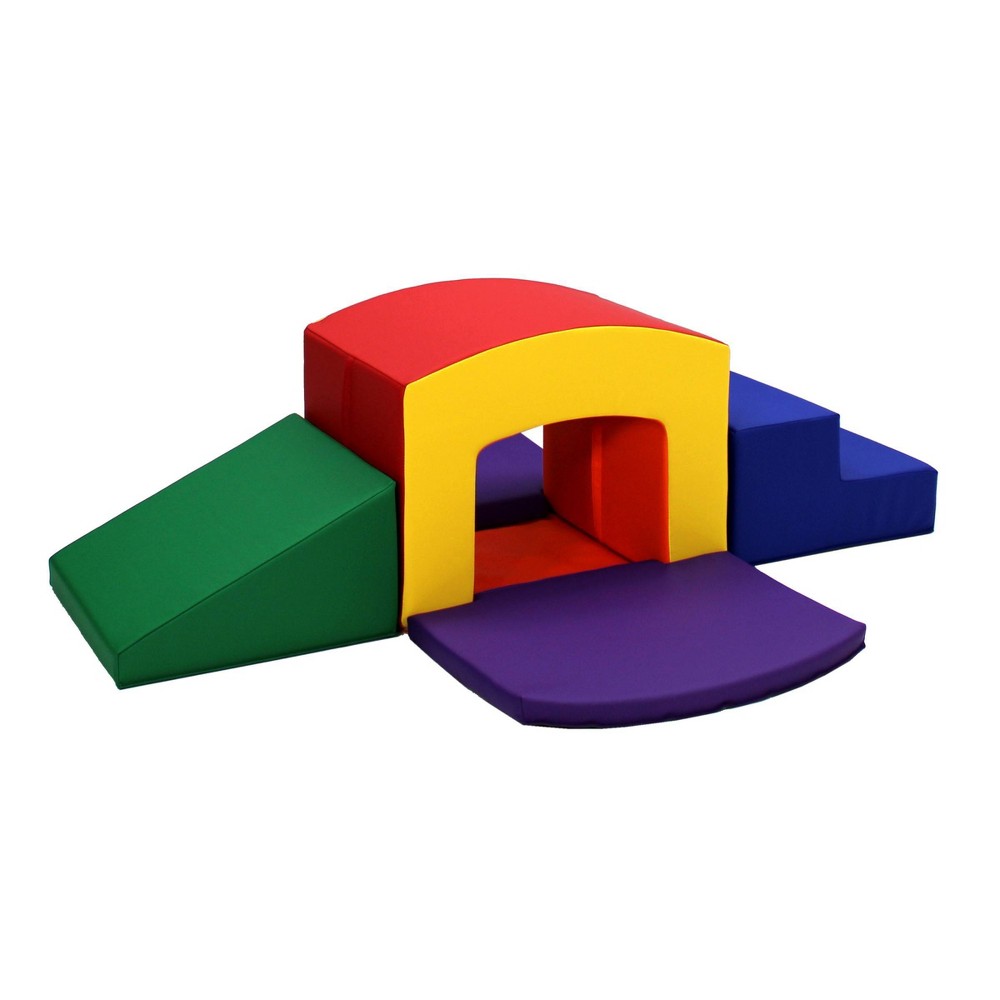 Factory Direct Partners SoftScape Playtime Kids' Tunnel Climber Plus: Foam Toddler Climbing Blocks, Indoor/Outdoor Play Equipment