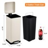 Slim Stainless Steel Step Trash Can - Rectangular Kitchen Garbage Bin with Soft-Close Lid, Anti-Fingerprint, Space-Saving for Small Spaces - 4 of 4