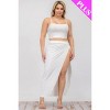 Slickblue Women's Plus Two Piece Crop Cami and Maxi Skirt Set, Split Thigh Design, Color Options, Size 1XL-3XL - 2 of 4