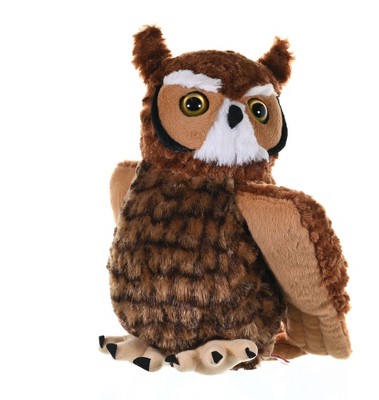 Wild Republic Cuddlekins Great Horned Owl Stuffed Animal, 12 Inches