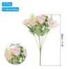 Unique Bargains Home Wedding Decoration Branch Silk Artificial Peony Hydrangea with Stem 2 Pcs - 2 of 4