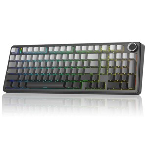 AULA F99 Pro Tri-Mode Mechanical Gaming Keyboard, Hot Swappable Switches, Vibrant RGB Backlit, Long-Lasting, Black - 1 of 4