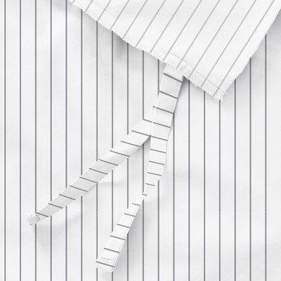 King Size Light Gray Pinstripe Cotton Duvet Cover Set